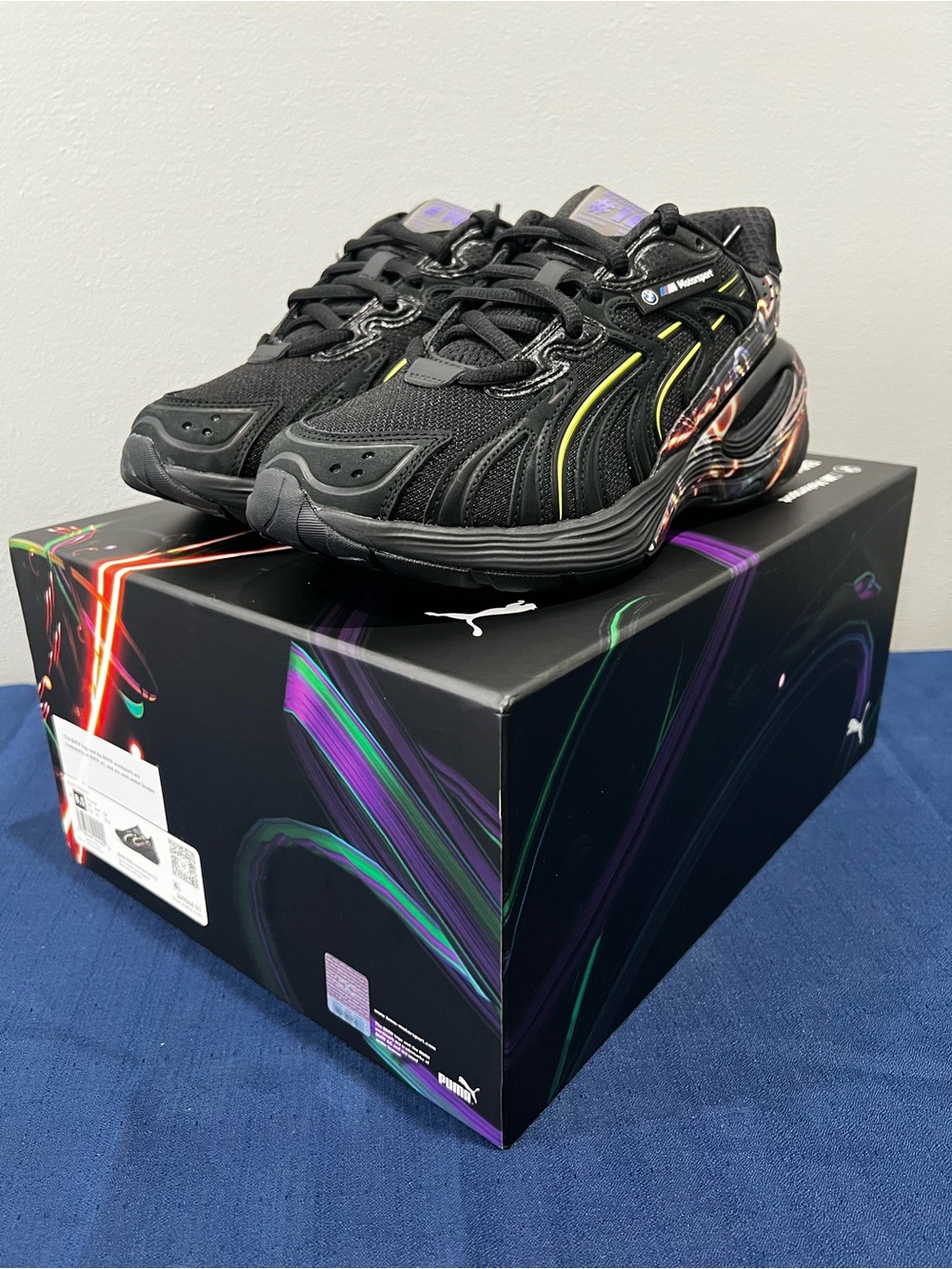 PUMA BMW M Motorsport Art Cars Inverse Cao Fei Black Sneaker 309048-01 Size 8.5